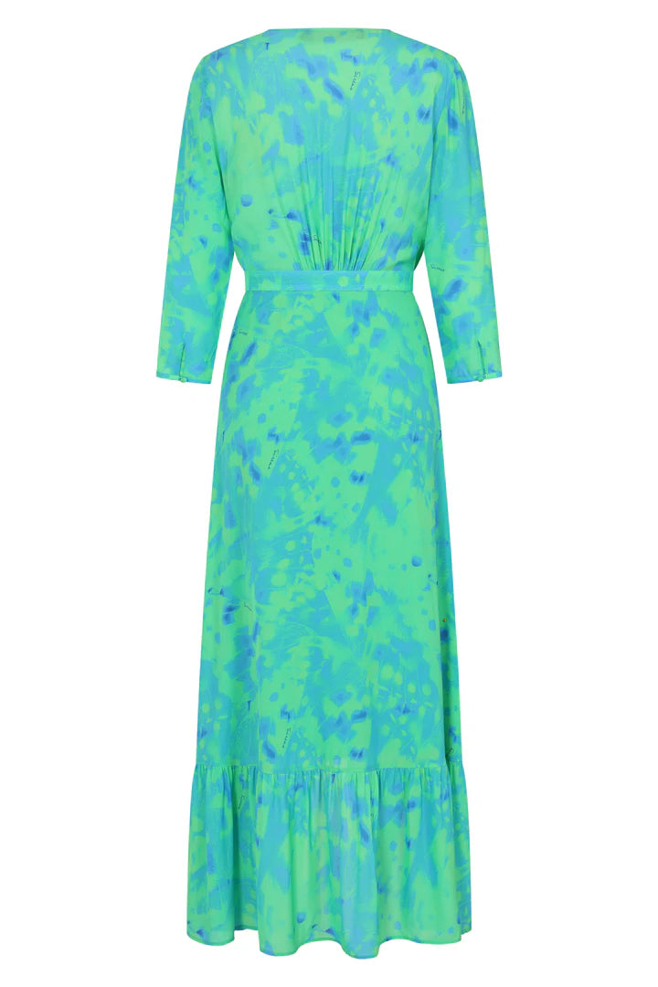 Sirens Iris Dress Green Butterfly