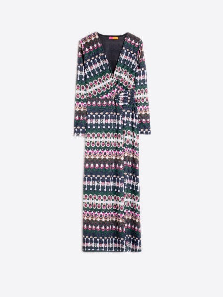 Vilagallo Amelia Lurex Geometric Dress