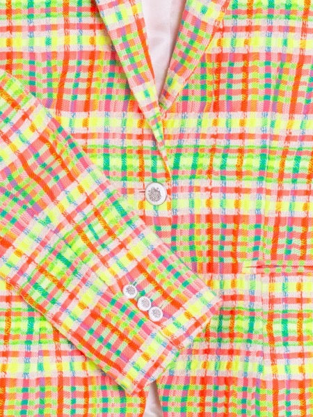 Vilagallo Hannah Jacket - Fluro Seersucker