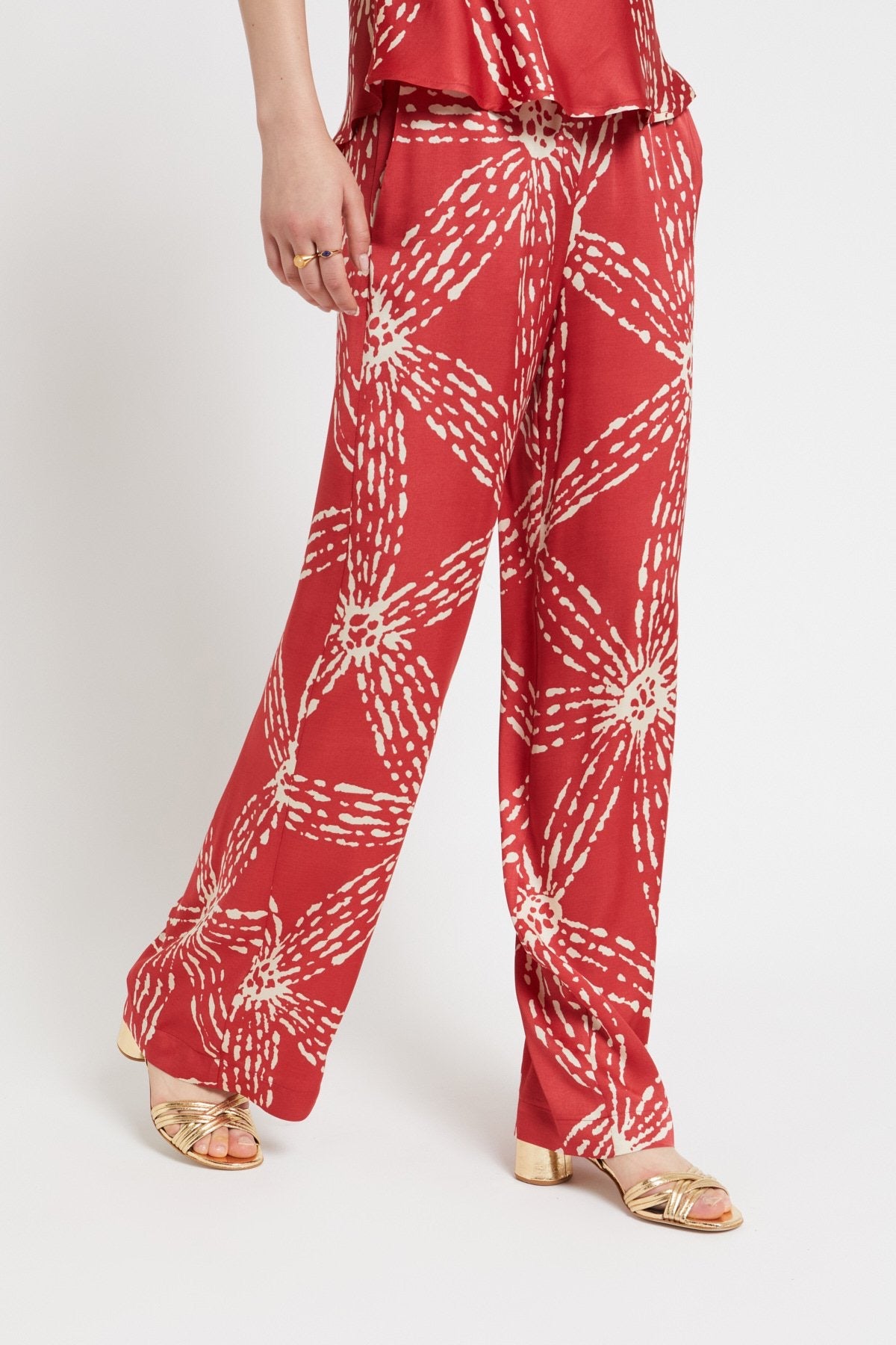 Ottodame Red Palazzo Trousers