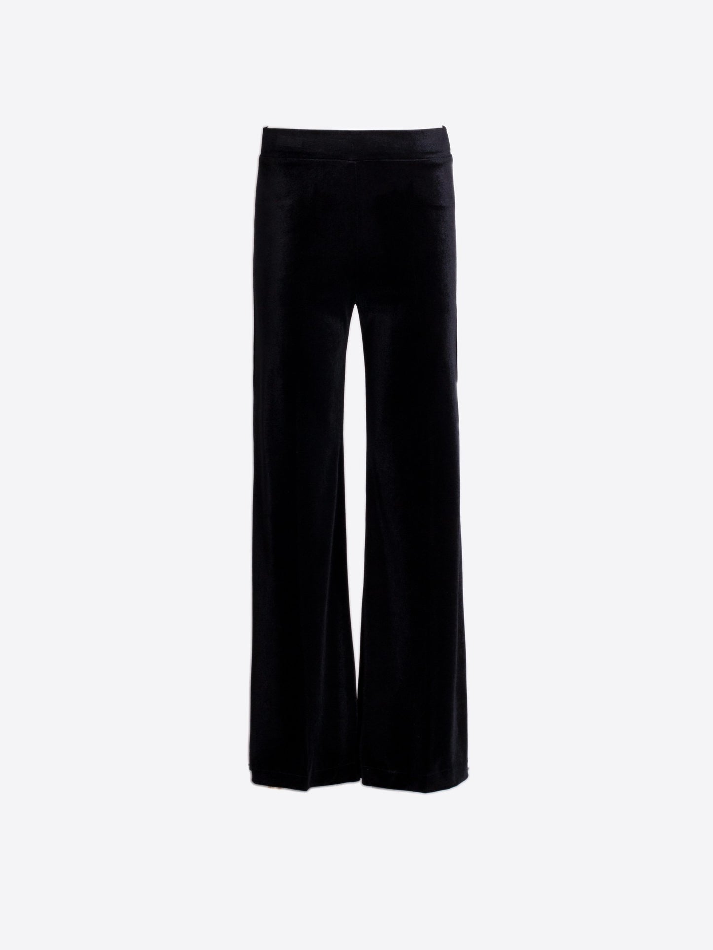 Vilagallo Black velvet wide leg trousers