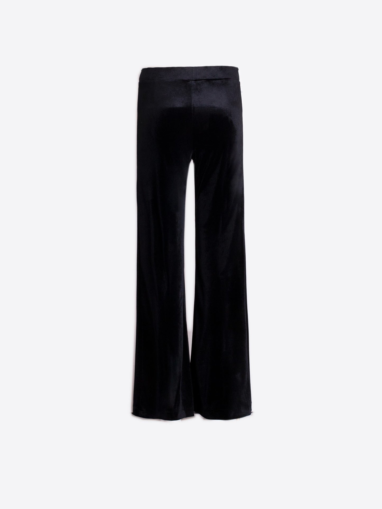 Vilagallo Black velvet wide leg trousers