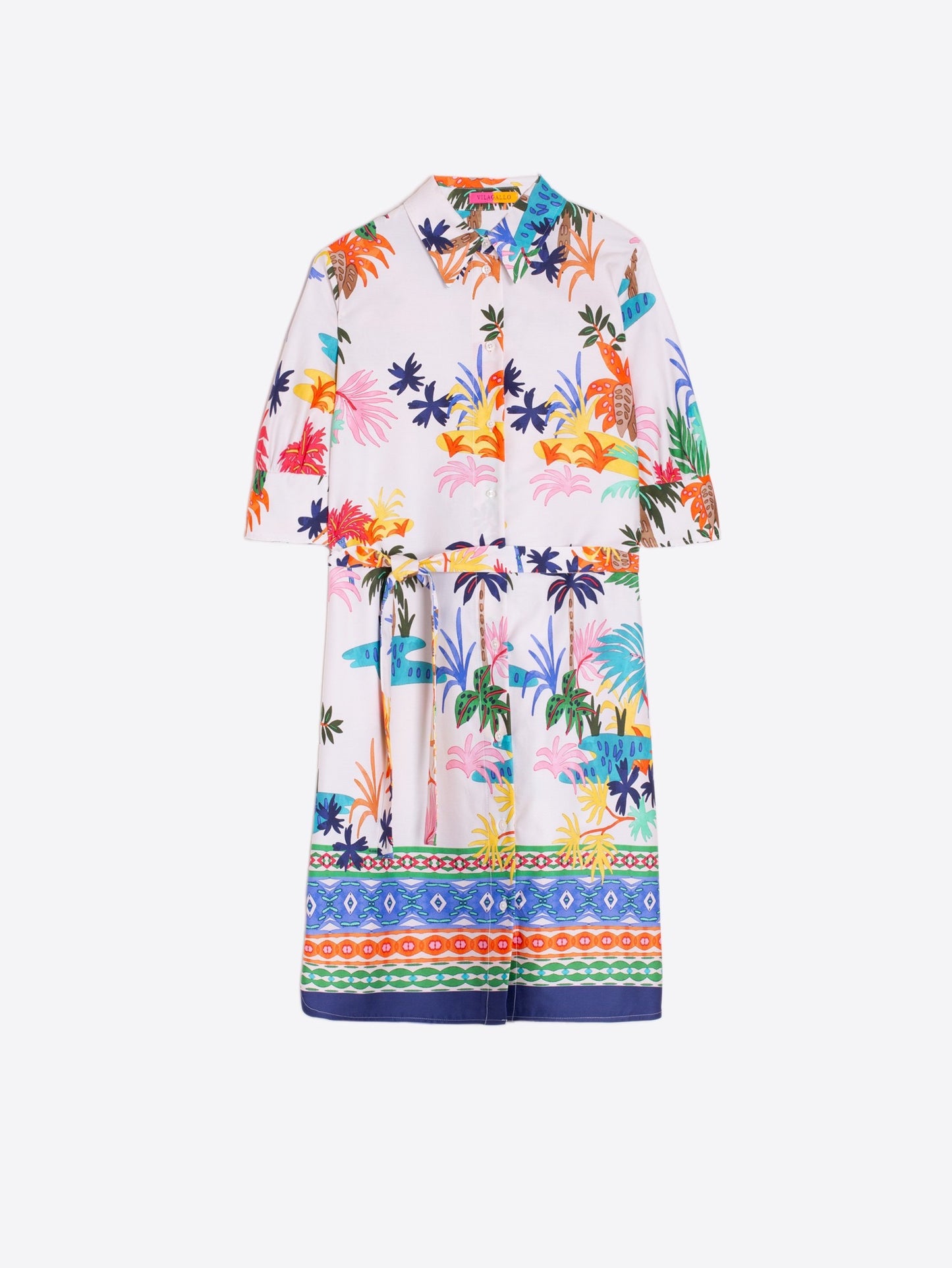 Vilagallo Hester Dress Palmeras Greca
