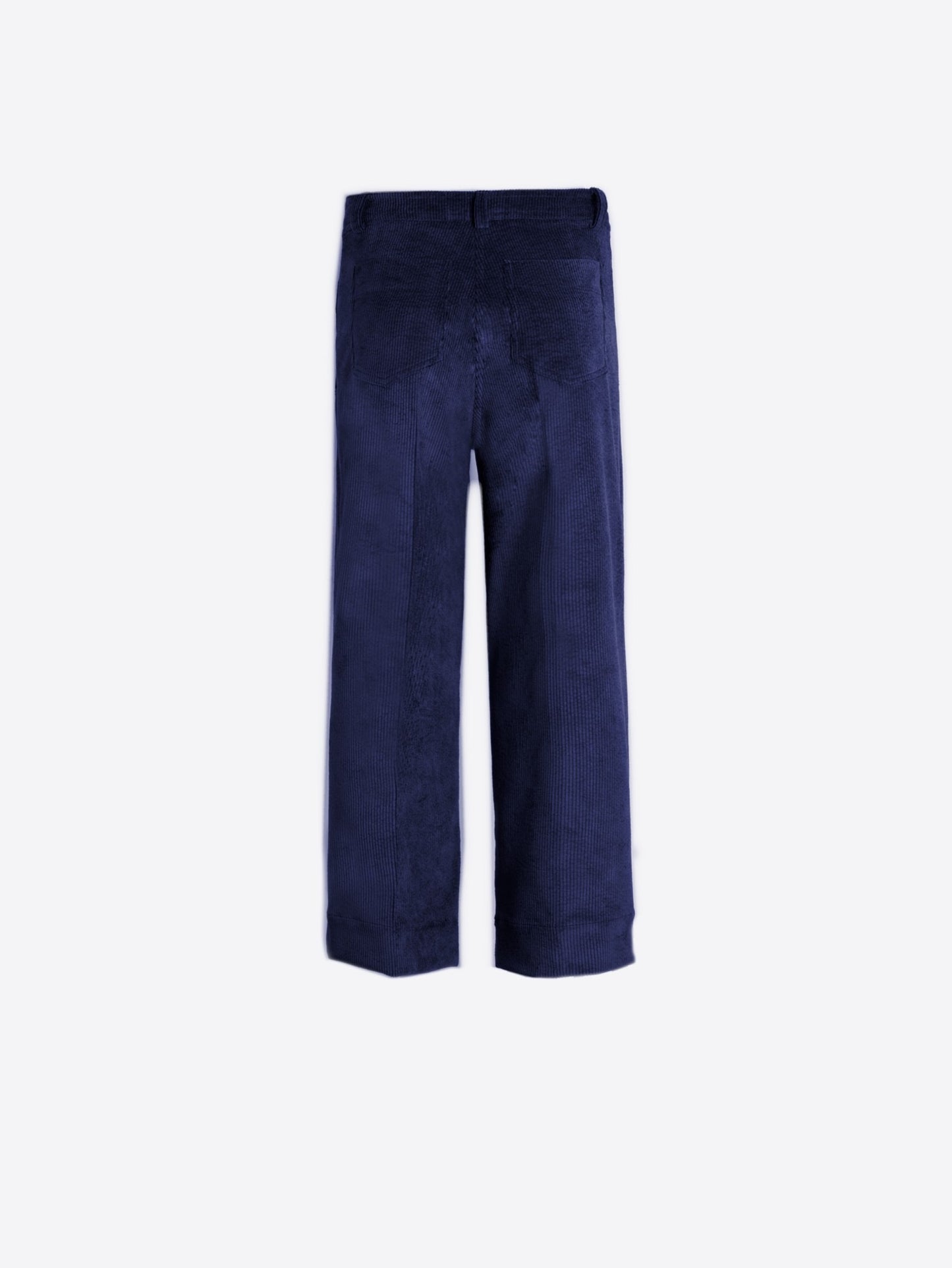 Vilagallo navy Corduroy Straight Trousers