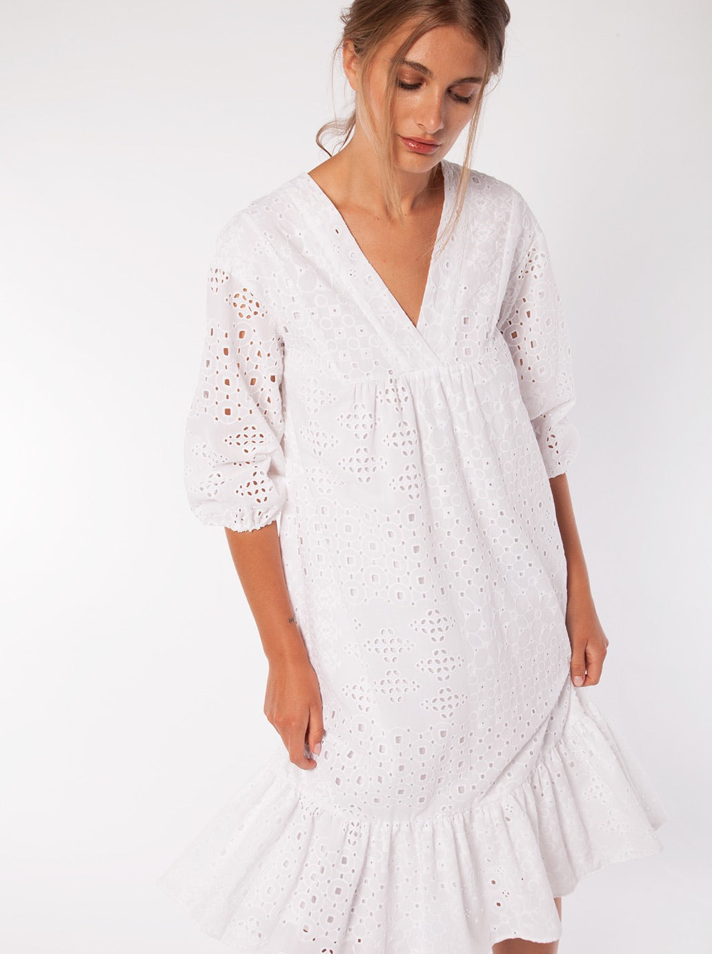 Vilagallo Fabrizia Patchwork Sangallo Dress