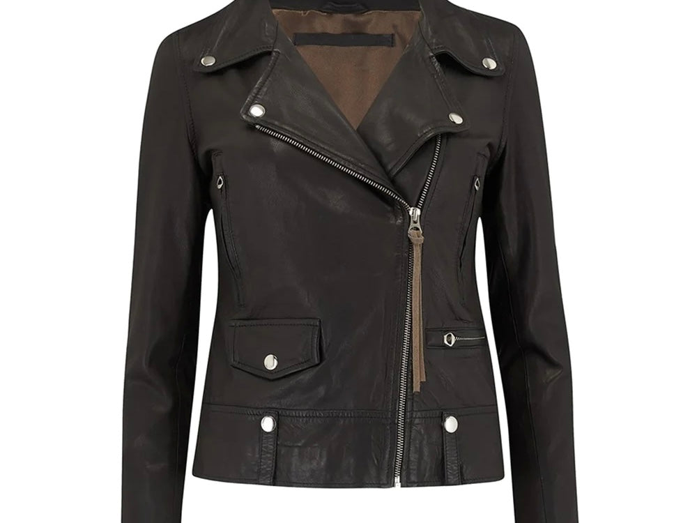 Studio Kin Thin Leather Jacket -Black