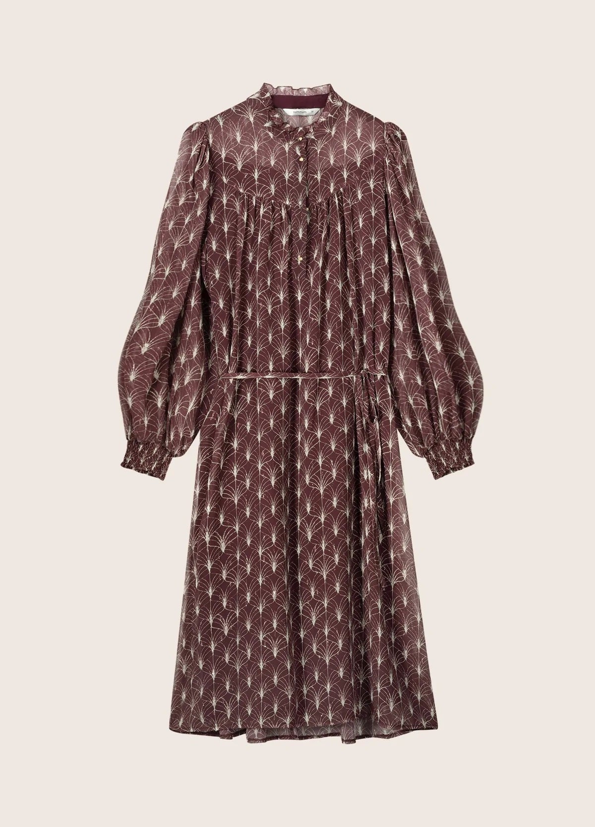 Summum Midi Dress with leaf print