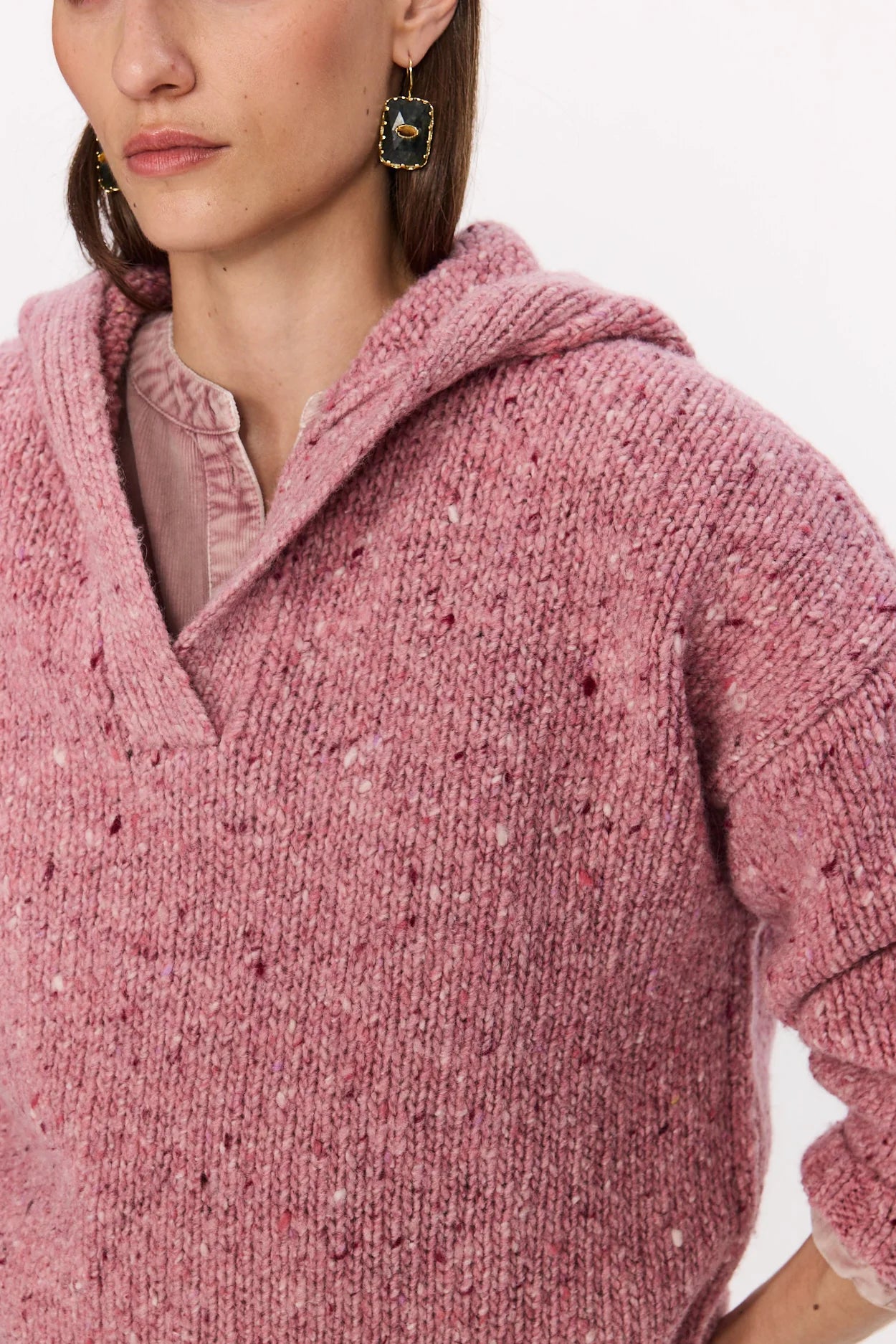 Stella Forest Agnes Wool Hoody-Rose