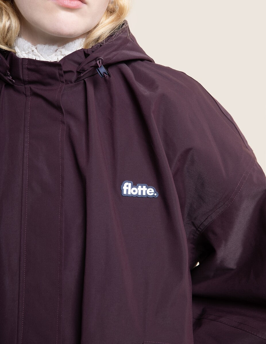 Flotte Garance Short Raincoat -Cassis