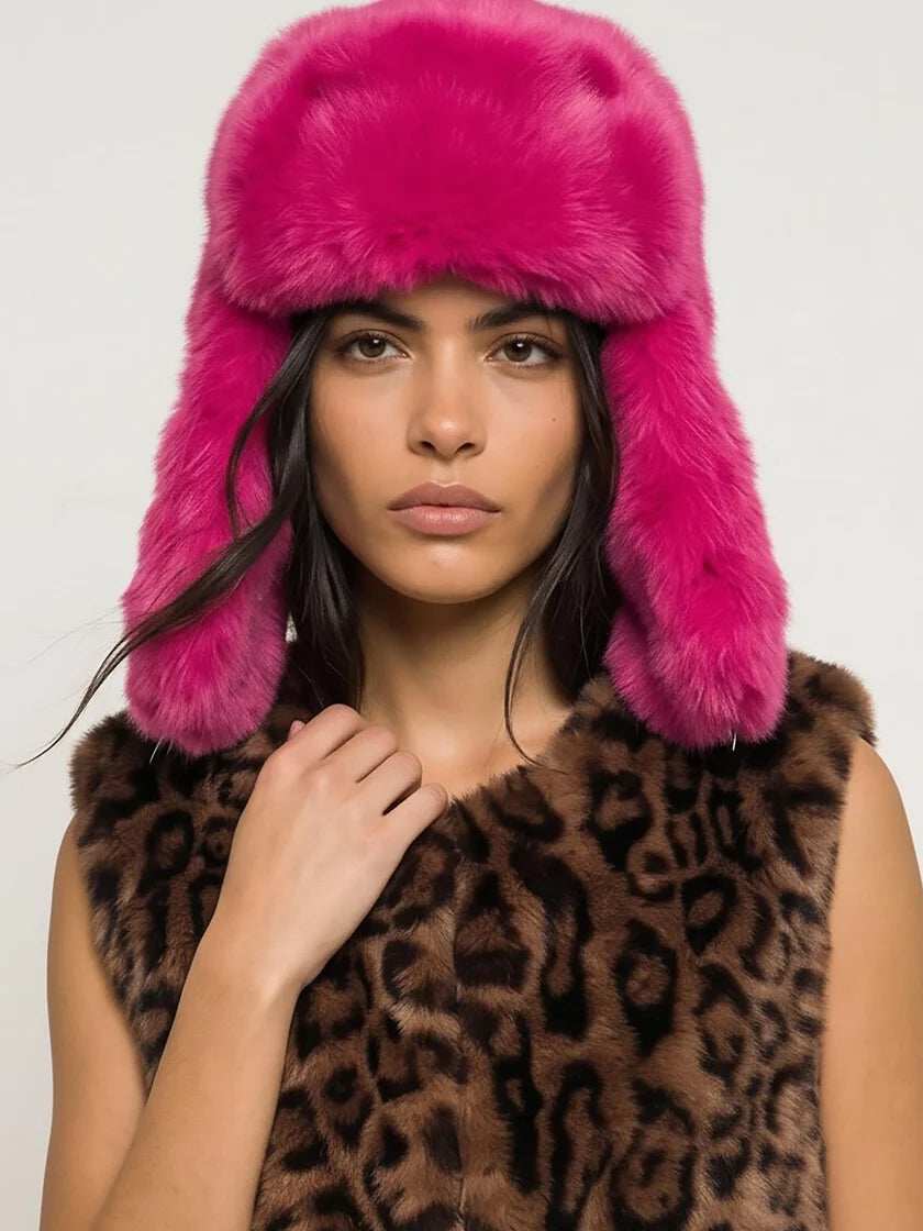 Nooki Edelweiss Faux Fur Gilet- Chocolate Leopard