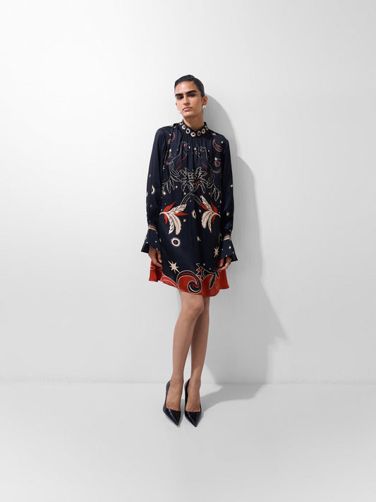 NOIB Amber Mini Dress-Nocturnal Jungle