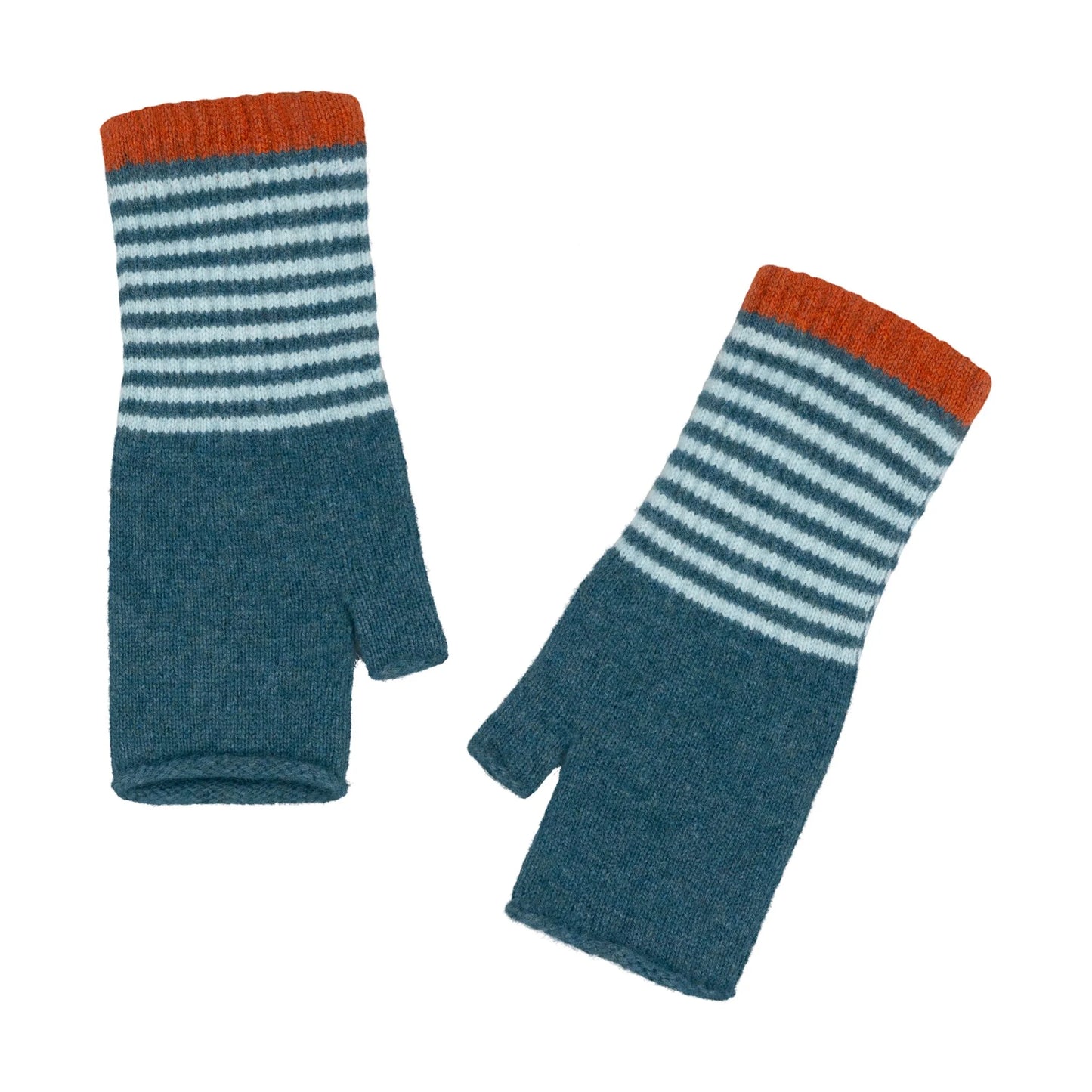 Quinton +Chadwick Angora Fingerless Mittens-Medow Patch