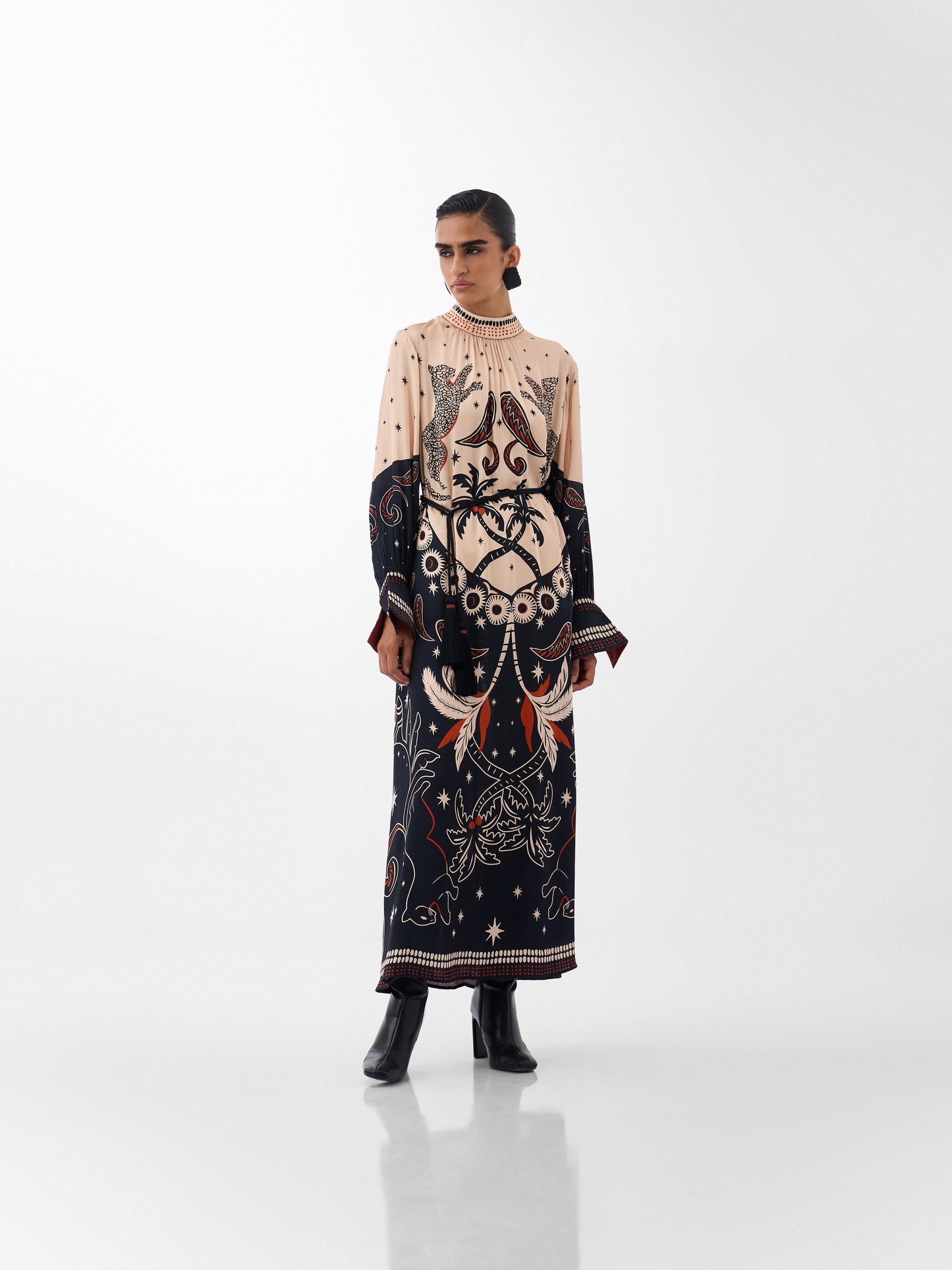 NOIB Amber Maxi Dress-Nocturnal Jungle
