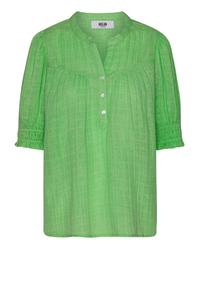 Moliin Owen Cotton Shirt Summer Green