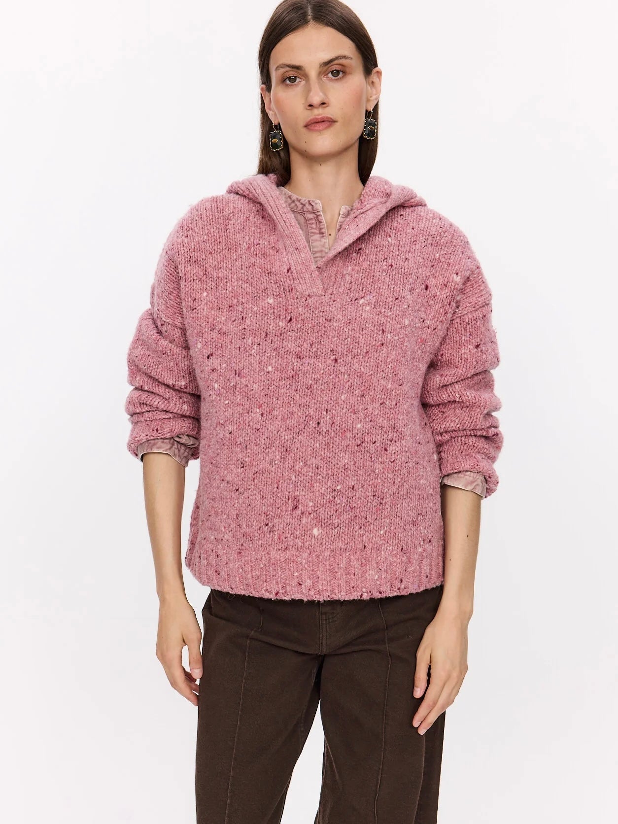 Stella Forest Agnes Wool Hoody-Rose