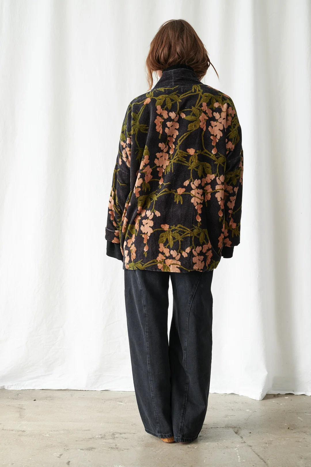 One Hundred Stars Wisteria Black Velvet Jacket