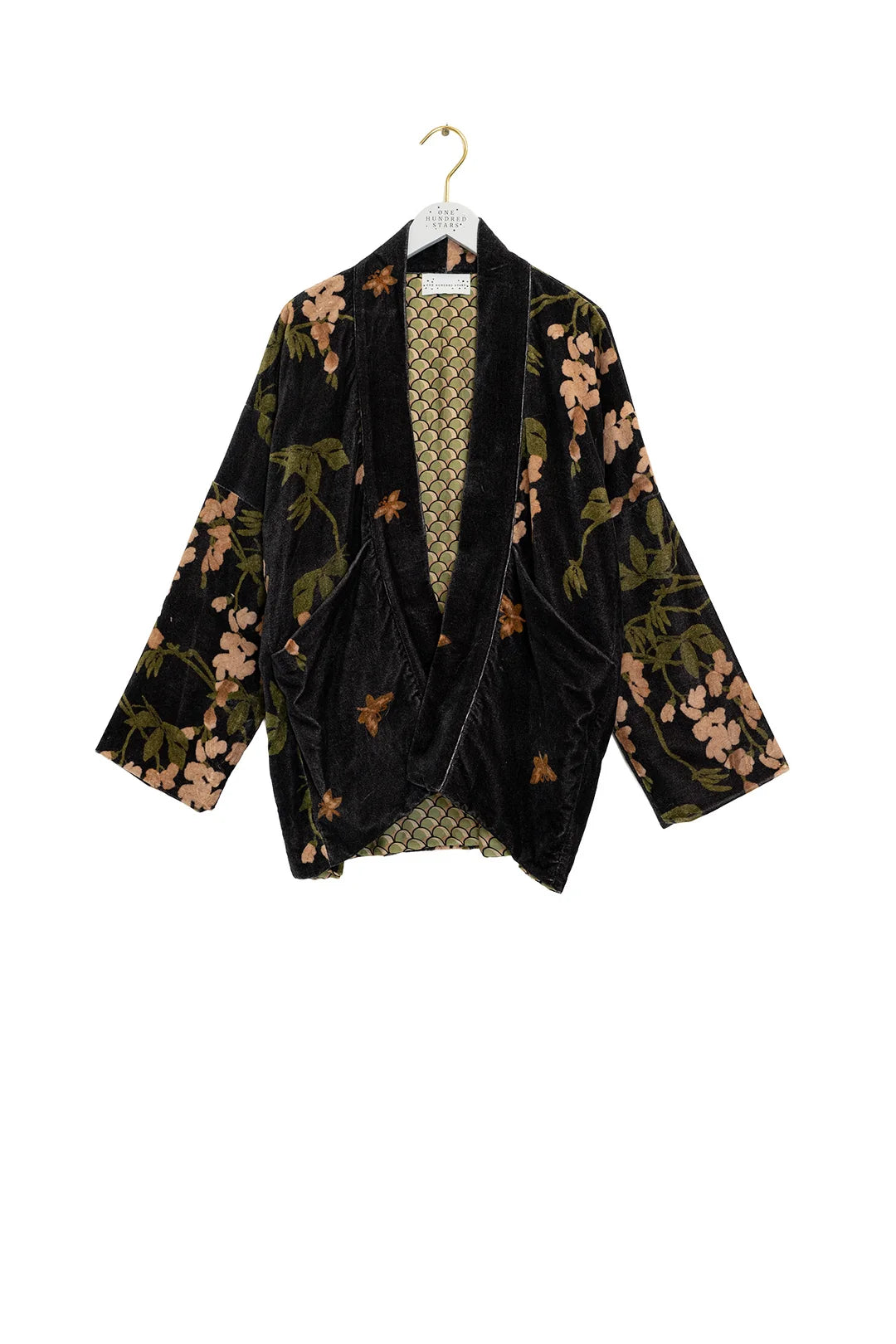 One Hundred Stars Wisteria Black Velvet Jacket