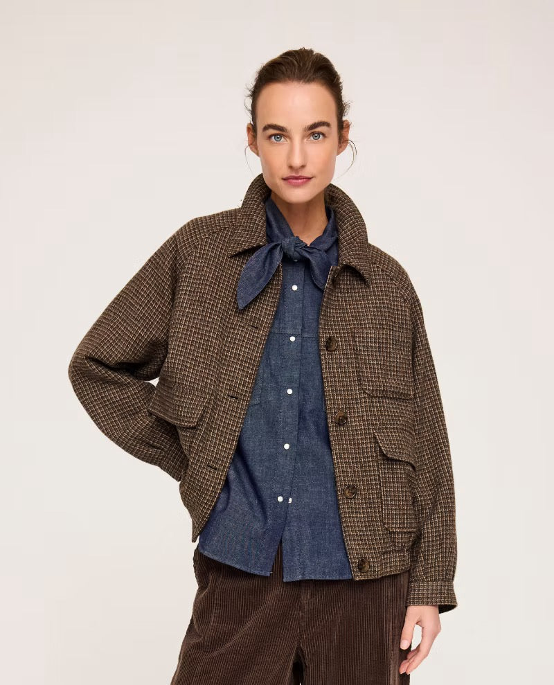 JC Sophie Plum Dark Denim Blouse