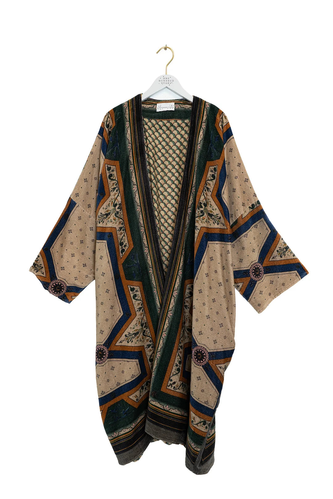 One Hundred Stars Fleur De Lys Sand Velvet Grande Jacket