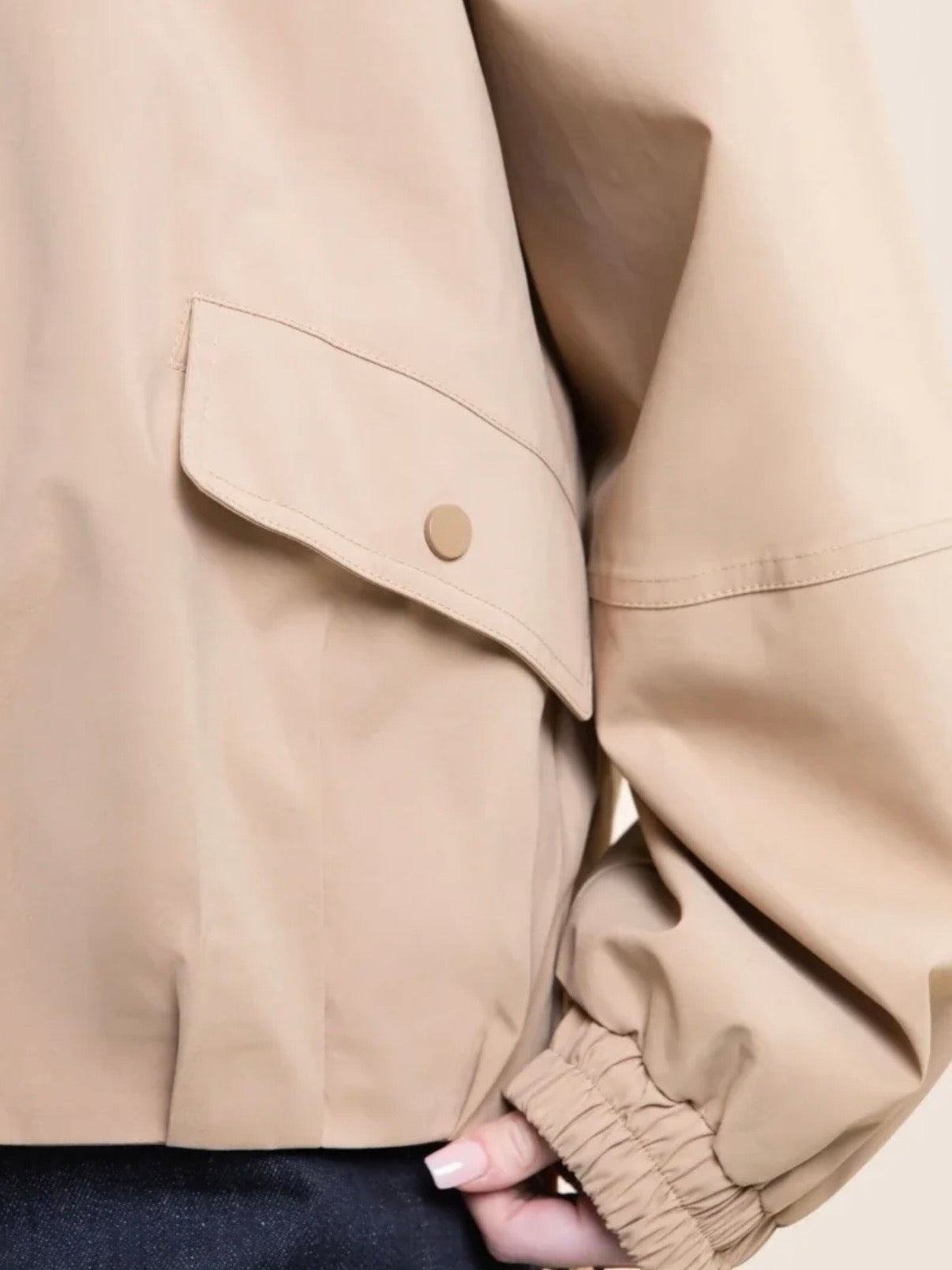 Flotte Garance Short Raincoat -Sahara