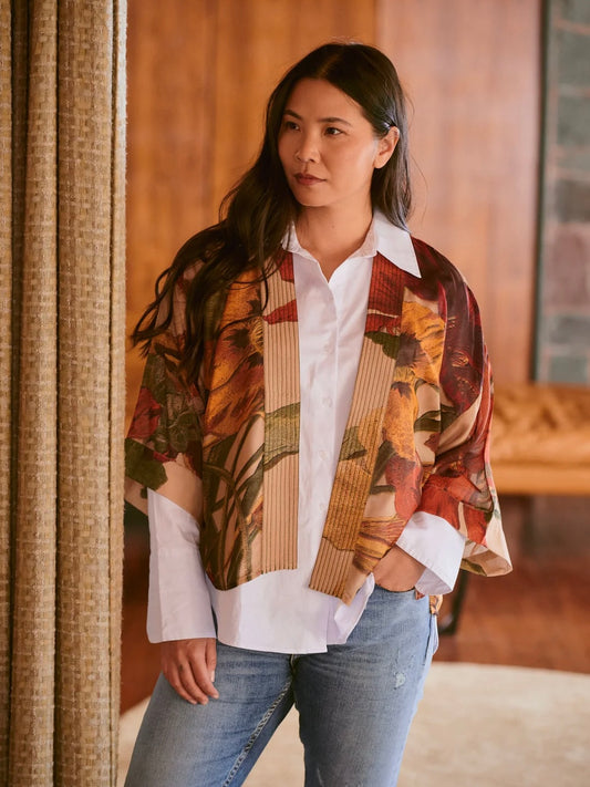 One Hundred Stars Nasturtium Fawn Kimono