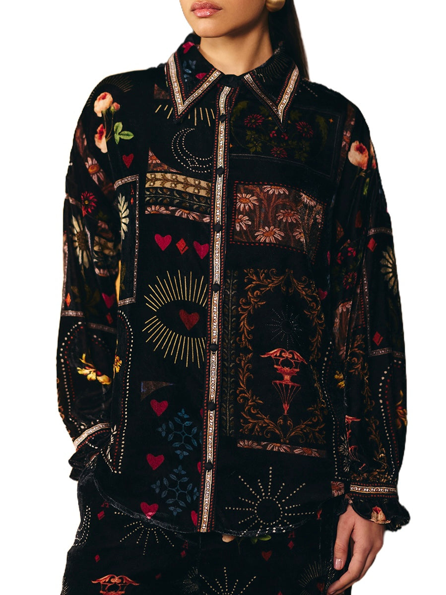 NOIB Aria Velvet Shirt