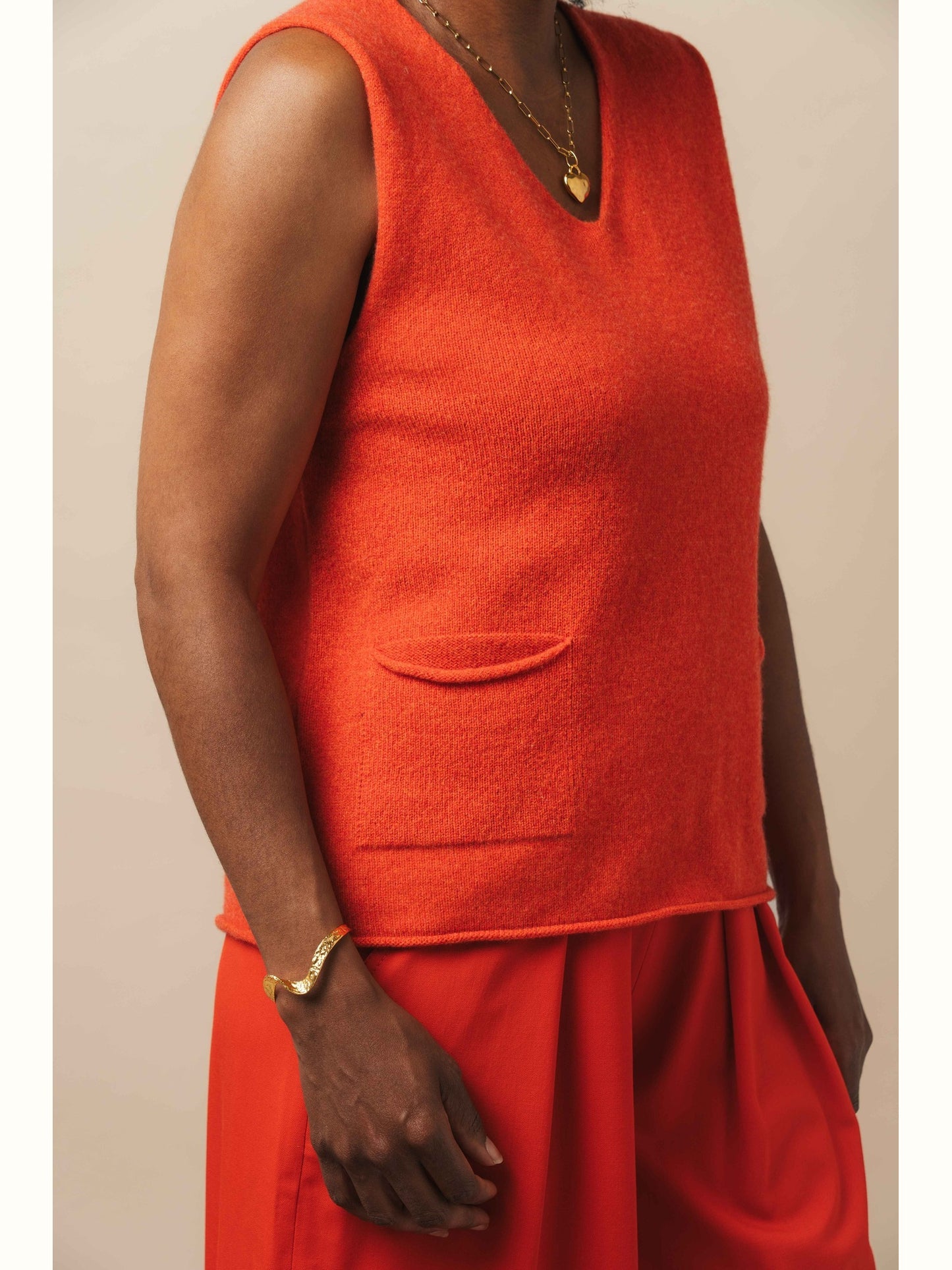 Eribe Corry V neck Tank top-Inferno