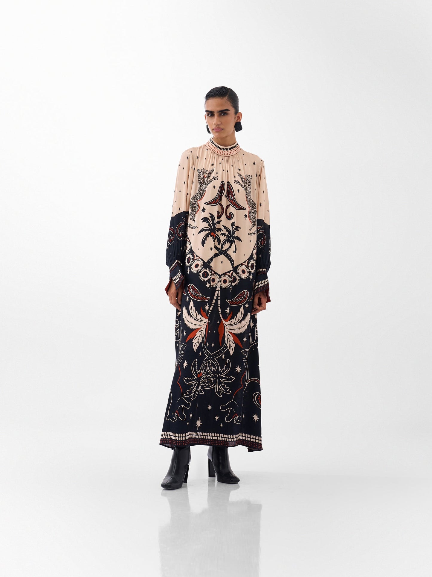 NOIB Amber Maxi Dress-Nocturnal Jungle