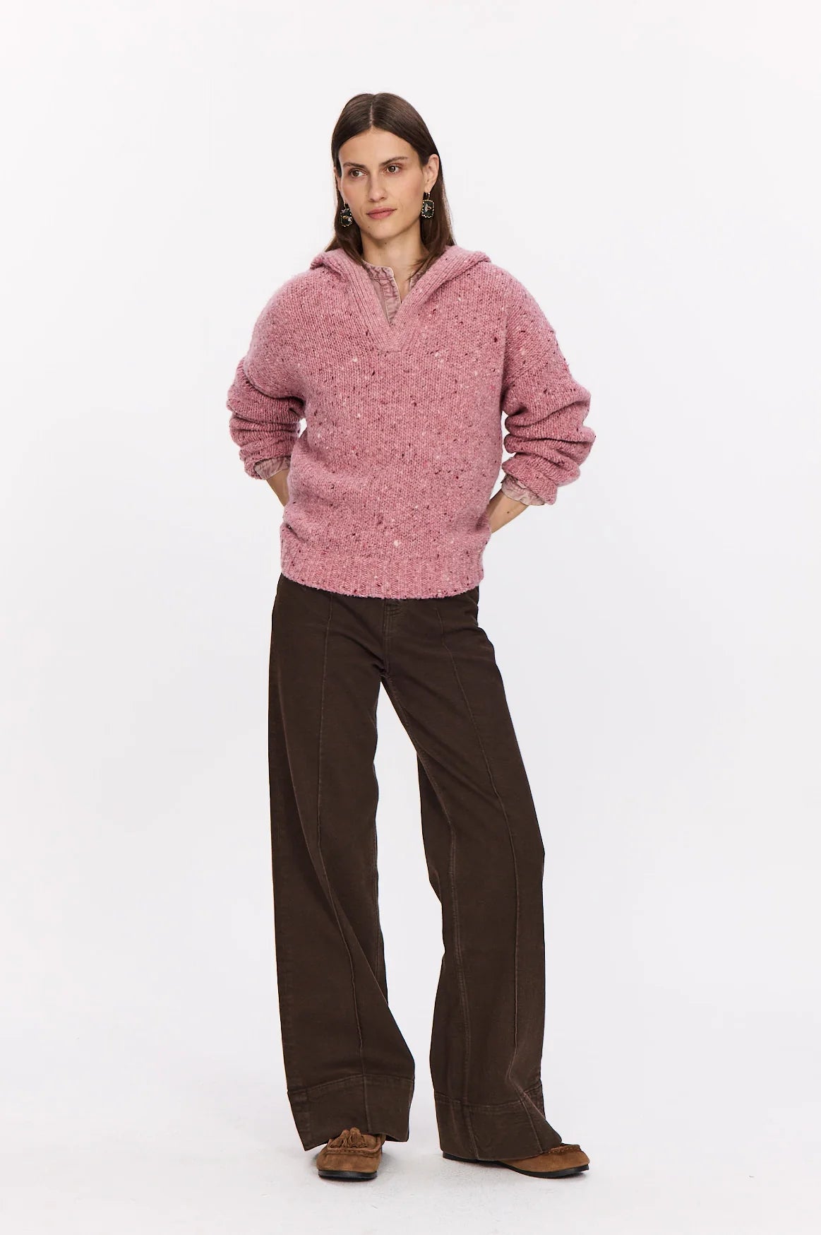 Stella Forest Agnes Wool Hoody-Rose