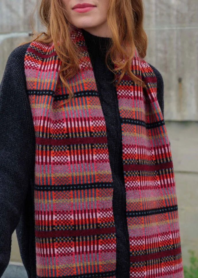 Quinton +Chadwick Modern Tartan Scarf -Forest