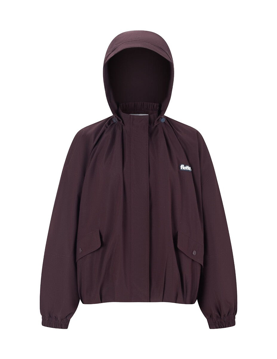 Flotte Garance Short Raincoat -Cassis