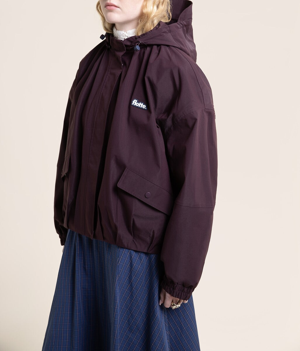 Flotte Garance Short Raincoat -Cassis