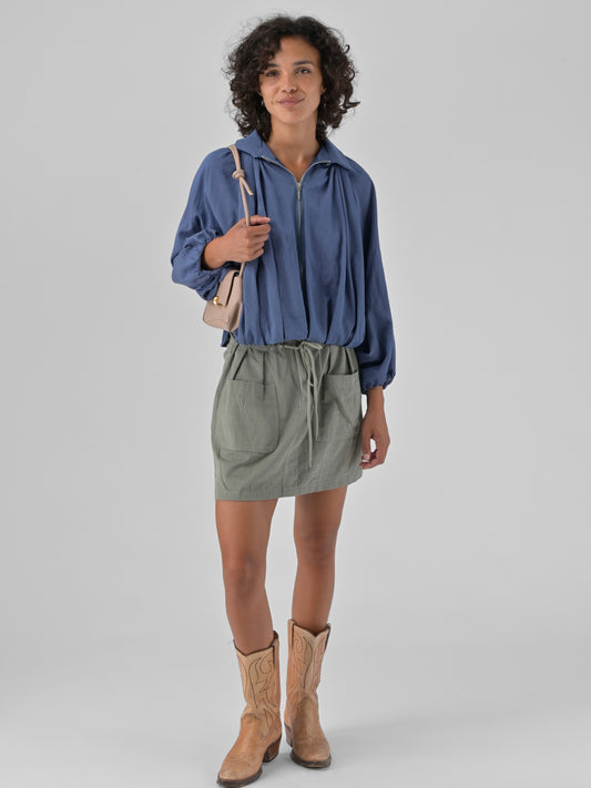 Orfeo Romane Cropped Blue Jacket