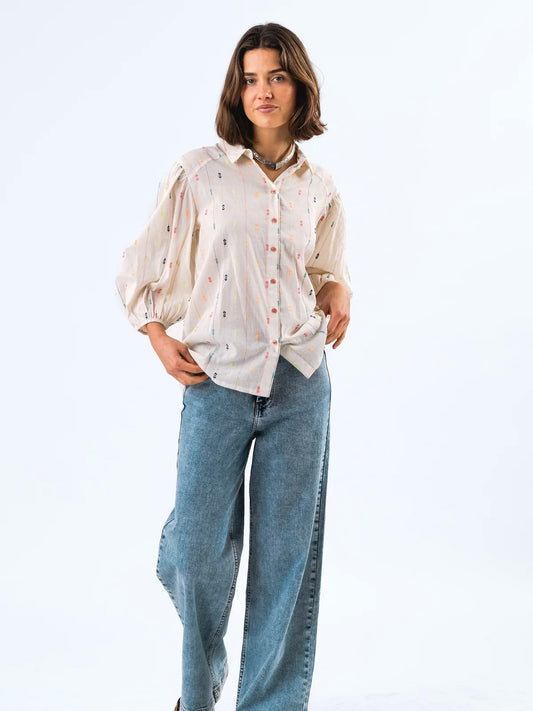 Lollys Laundry Heidi Shirt- Cream