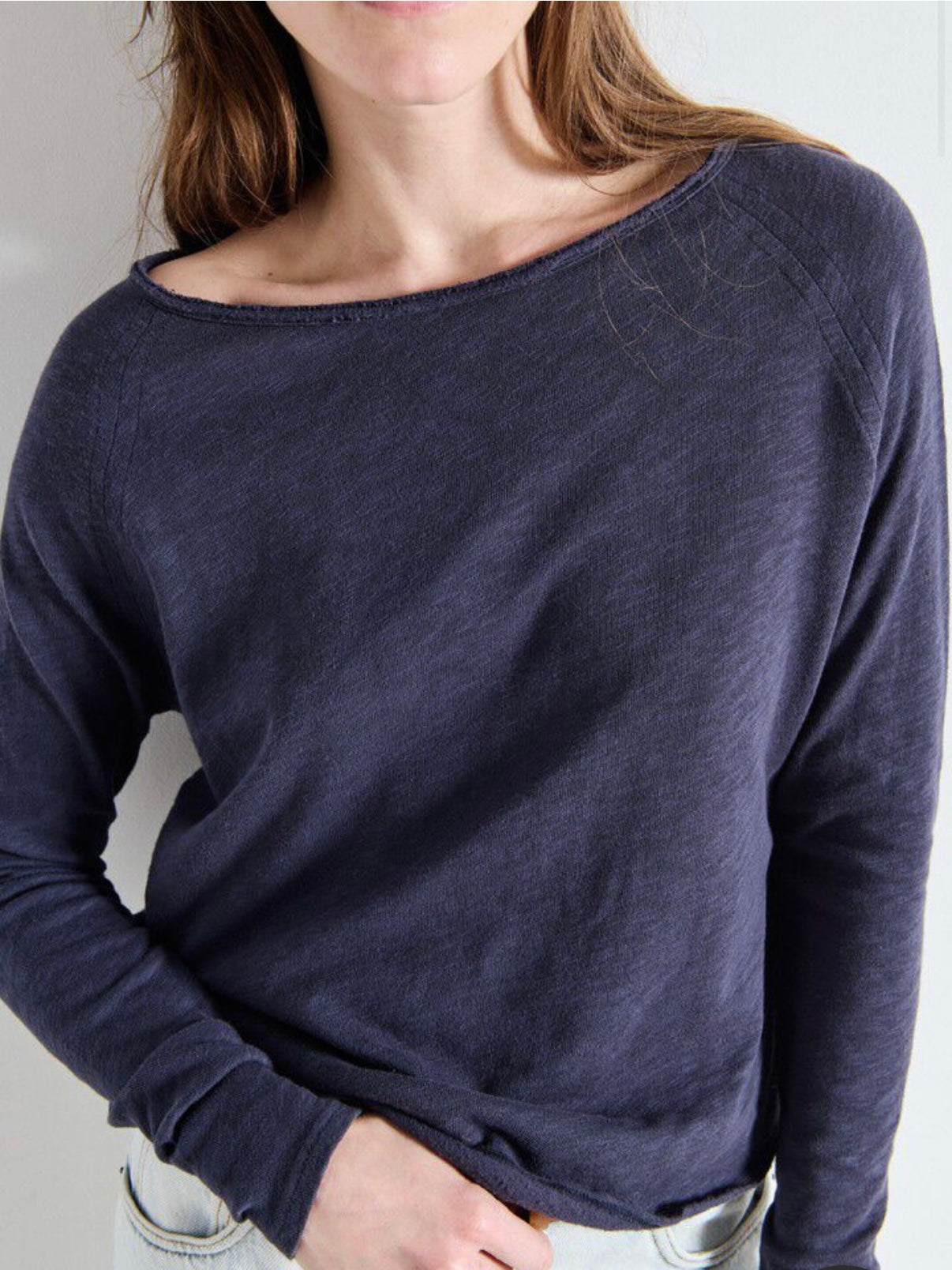 American Vintage Sonoma long sleeve top Navy Blue Vintage