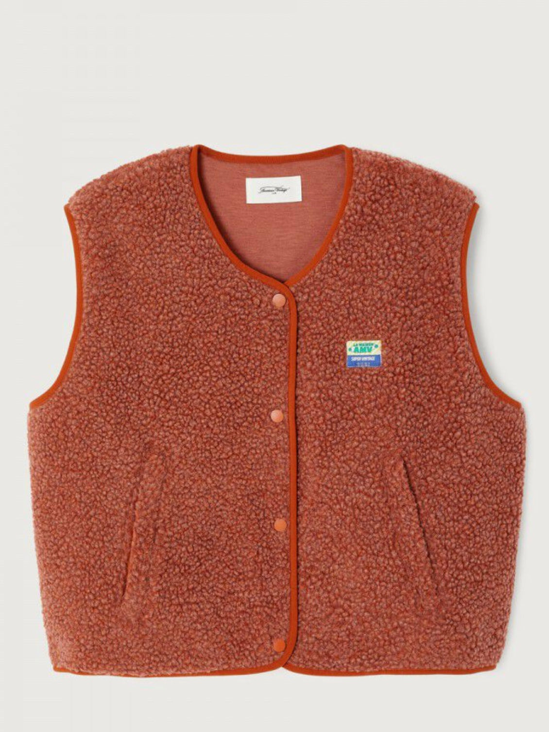 American Vintage Hoktown Gilet-Terracotta