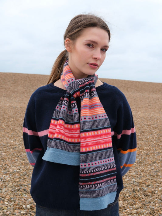 Quinton + Chadwick Small Stripe Scarf in Harlequin