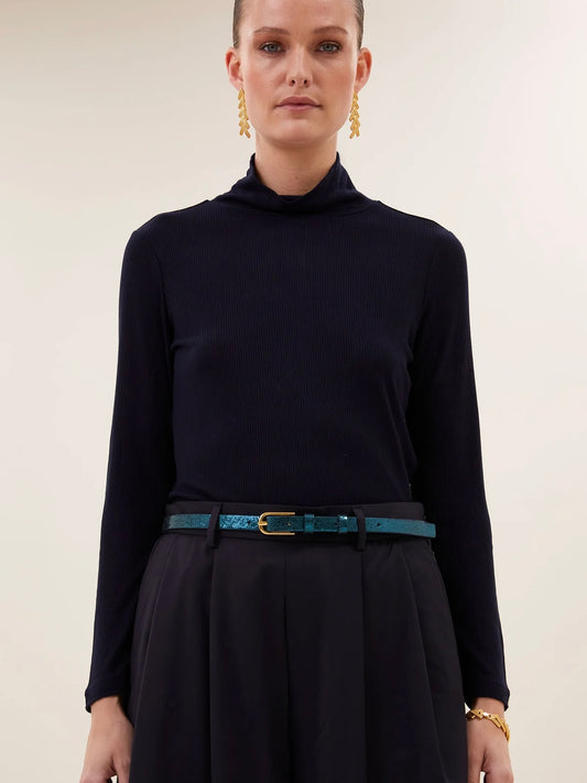 by_bar Lovi Metallic Belt-Oil Green