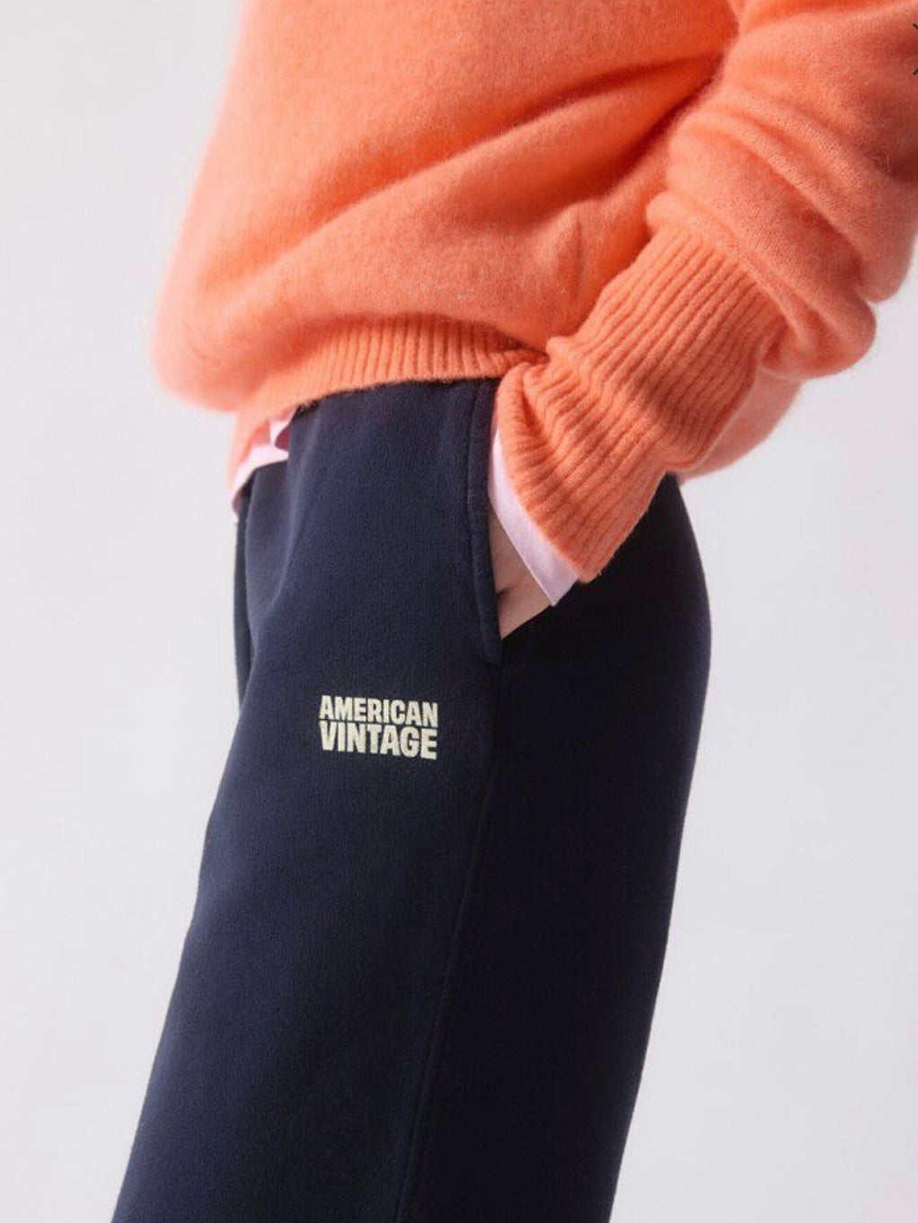 American Vintage Vitow Jumper Salmon Melange