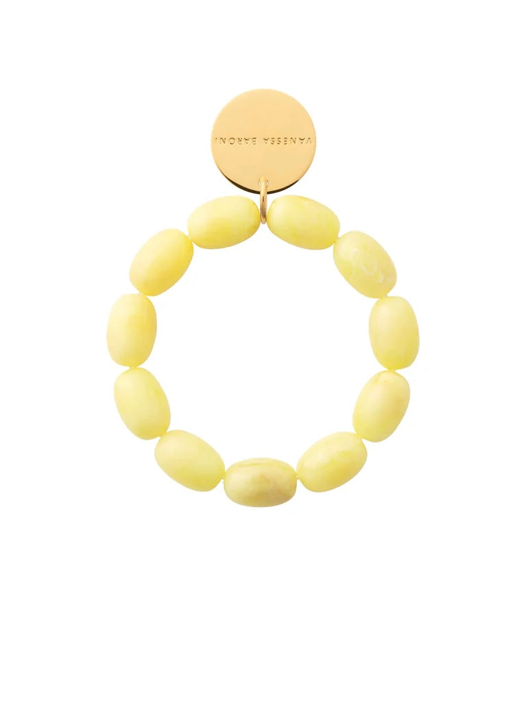 Vanessa Baroni Olive Flex Bracelet Lemon Marble