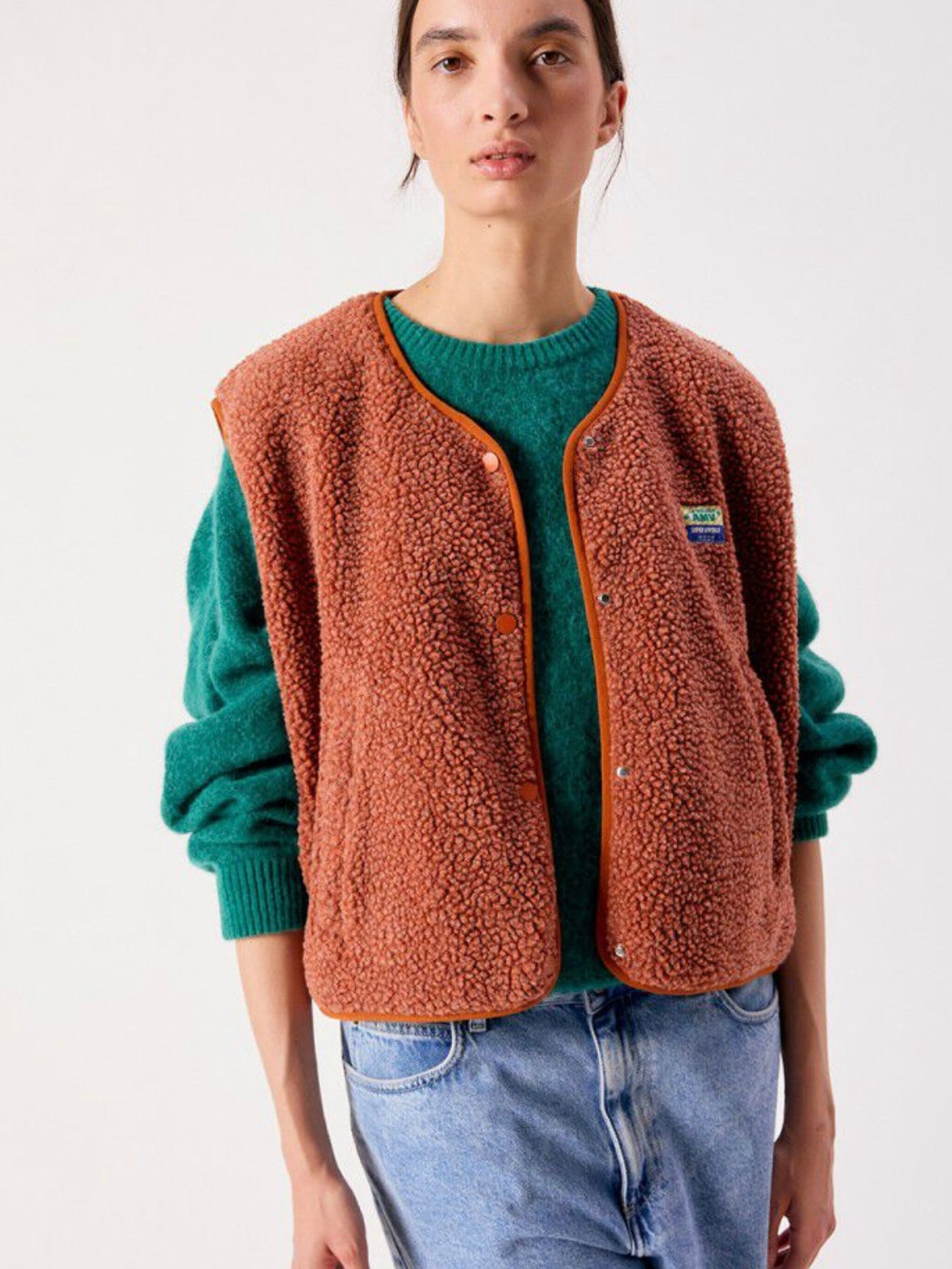 American Vintage Hoktown Gilet-Terracotta