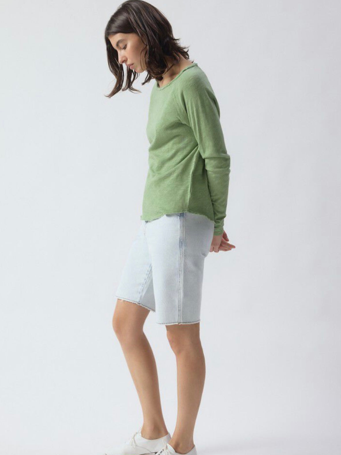 American Vintage Sonoma long sleeve top-Vintage Lemongrass