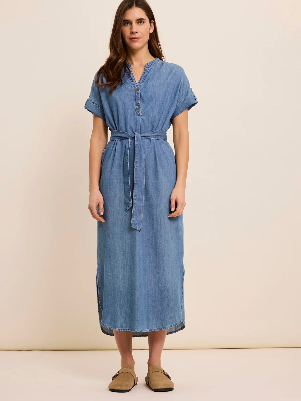 Five Renee Light Blue Denim Dress