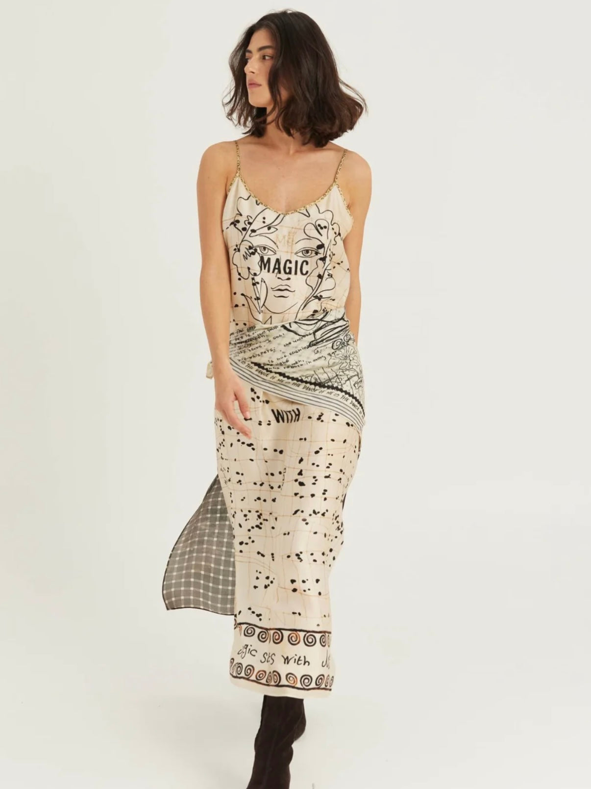 Me369 Olivia Camisole Dress-Noir Muse