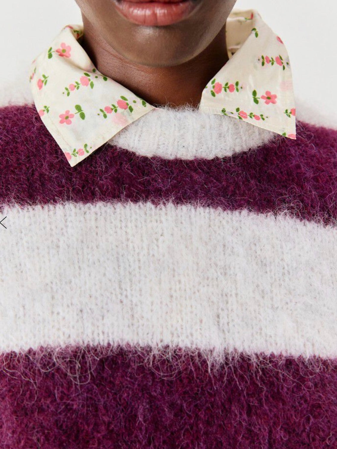 American Vintage Niby Sleeveless Knit-Cranberry Stripe