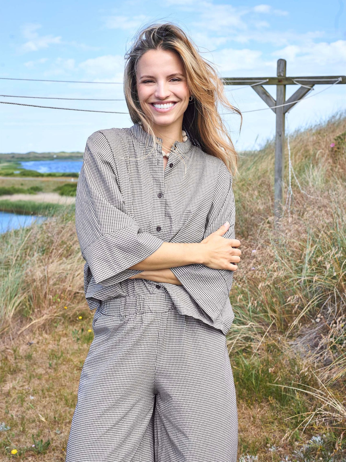 Black Colour Manon Loose Shirt-Coffee
