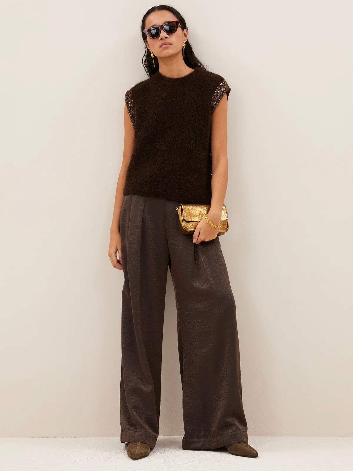 by_bar Lodi Metallic Pants-Bronze