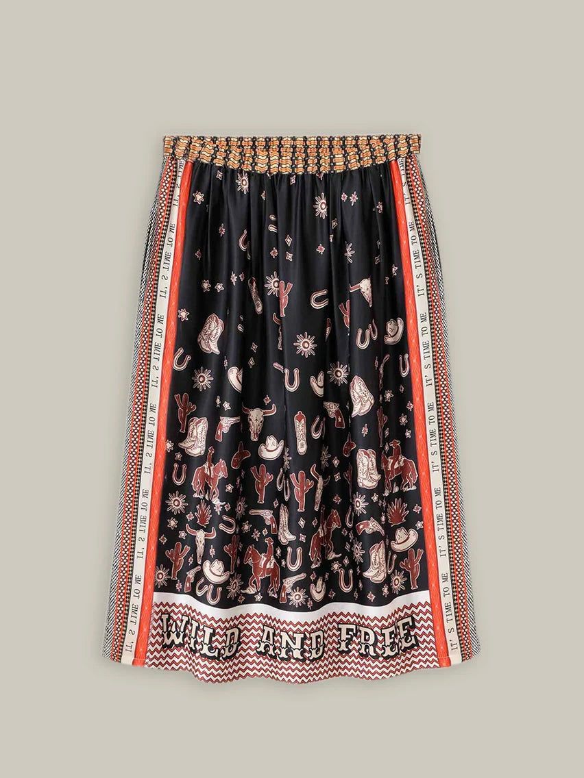 Me369 Vanessa Midi Skirt-Rodeo