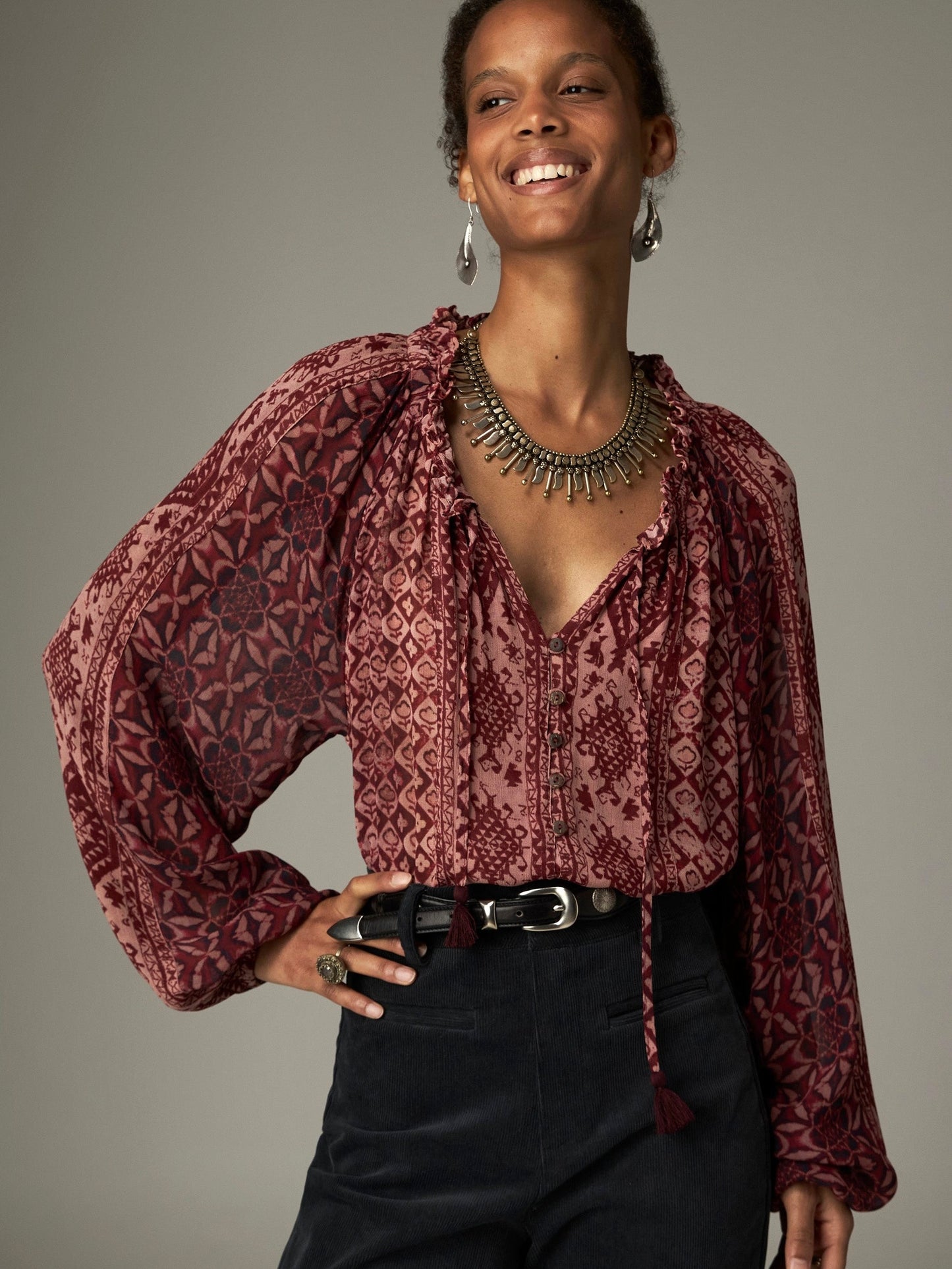 Maison Hotel Hannah Blouse-Wine