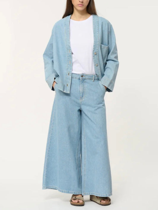 Humility Jake Light Denim Wide Leg Jeans